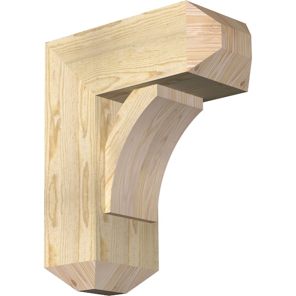 Ekena Millwork Thorton Craftsman Rough Sawn Bracket w/ Offset Brace, Douglas Fir, 8"W x 18"D x 22"H BKT0806X18X22THR04RDF - main